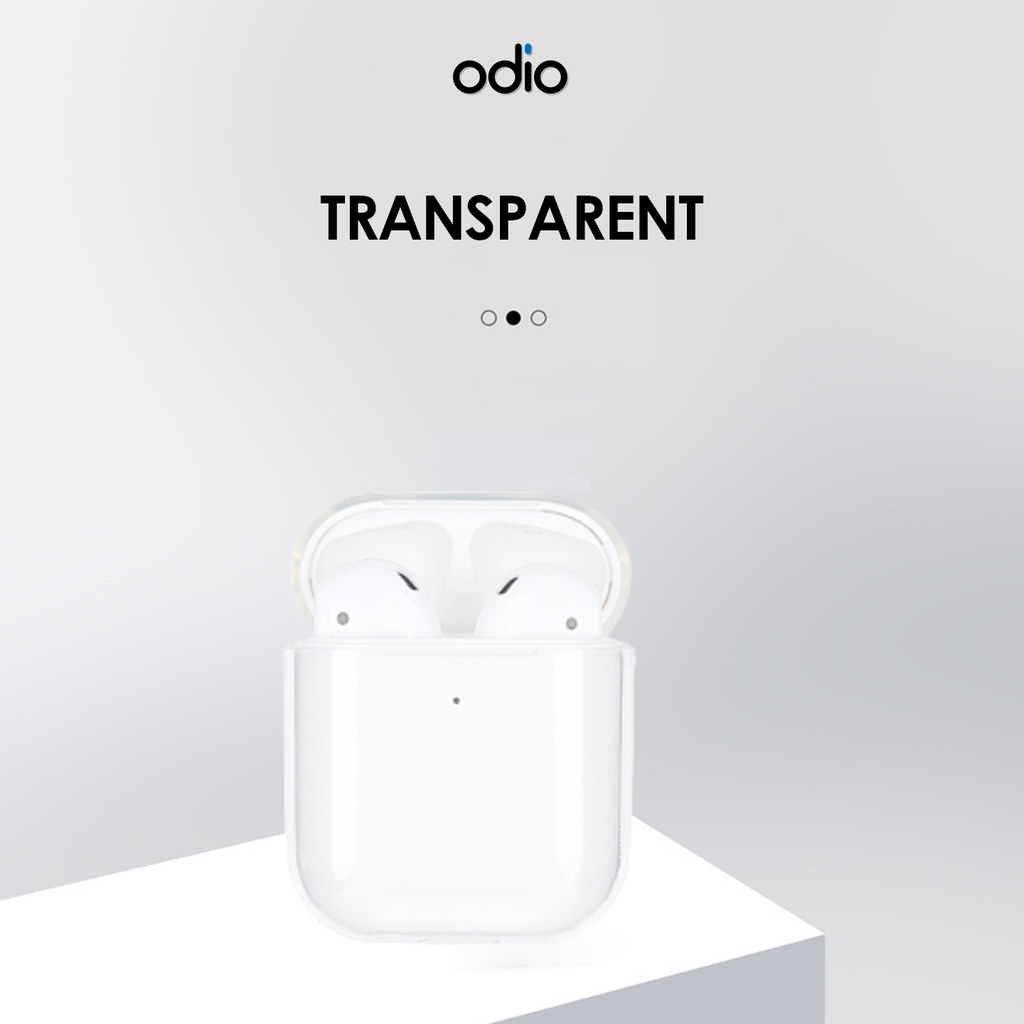 Silicon / Case  Airpods Gen 2  (Premium Silicone Case + Free Hook) By ODIO Indonesia.-Transparant