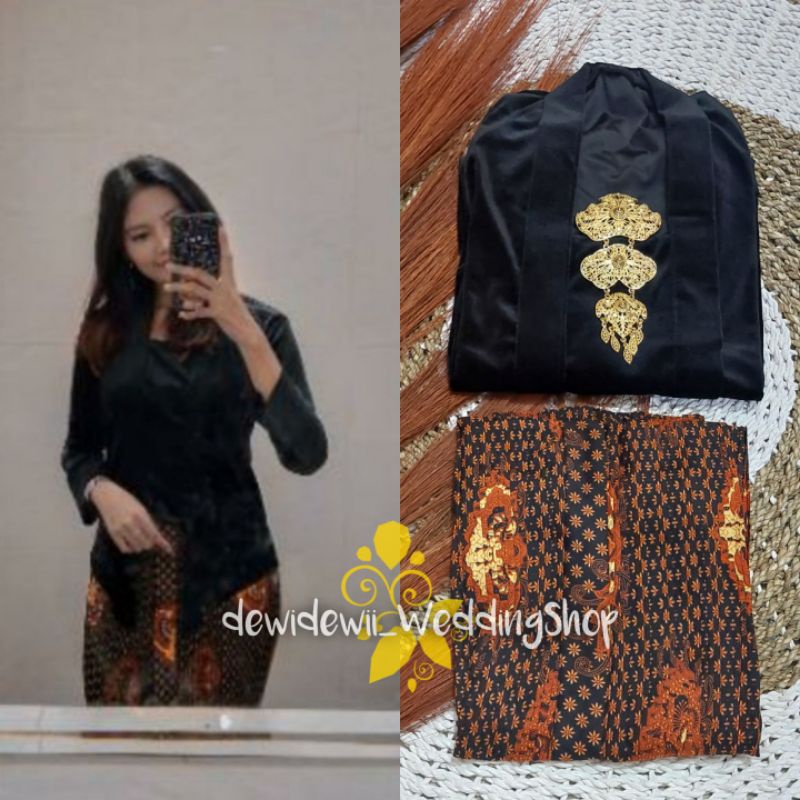 [1set] Kebaya + Rok Plisket, Motif Truntum Garuda