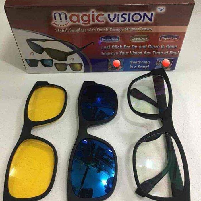 Ask Vision 3 in 1 Kacamata Magnet Magic HD Vision