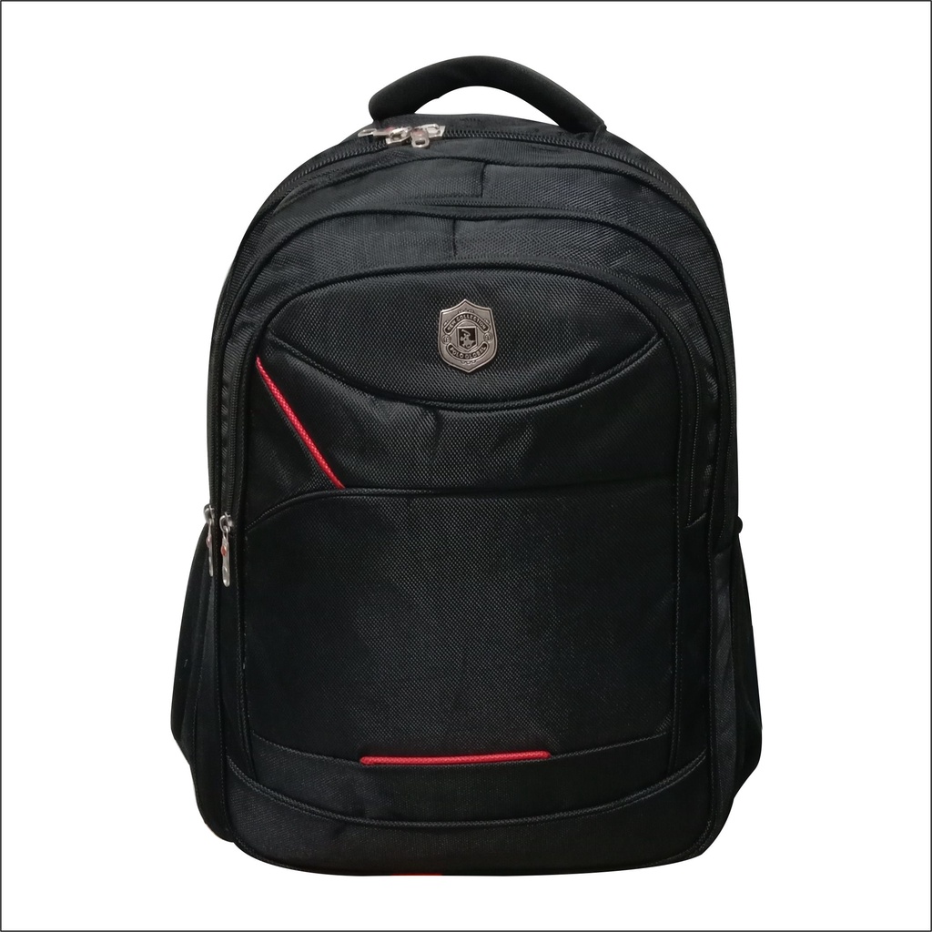 Tas Ransel Laptop Punggung Tas Pria Wanita Unisex Model Polos Bahan Tebal - Polo Global - 9714