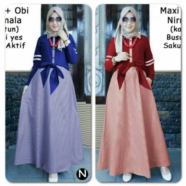 katun Ld100 Dress Wanita Gamis Muslim Baju Cewek Kekinian