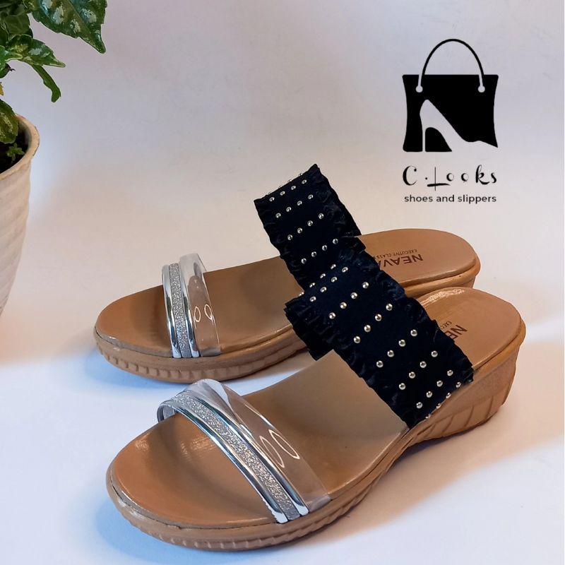 Sandal Anak Perempuan Wedges Neavada Jelly Kepang Renda| Hak 4,5 cm| Size 31-35