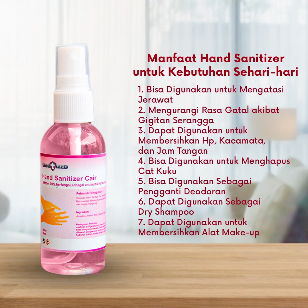 HAND SANITIZER CAIR SPRAY 60ML IZIN KEMENKES HANDSANITIZER CAIR 60ML SPRAY KUALITAS PREMIUM READY STOCK