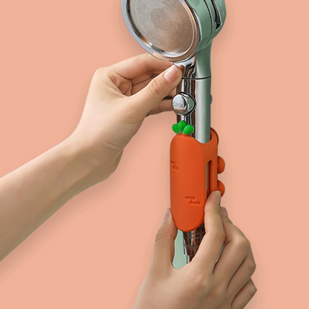 Rak Holder Kepala Shower Bahan Silikon Dapat Disesuaikan Untuk Kamar Mandi