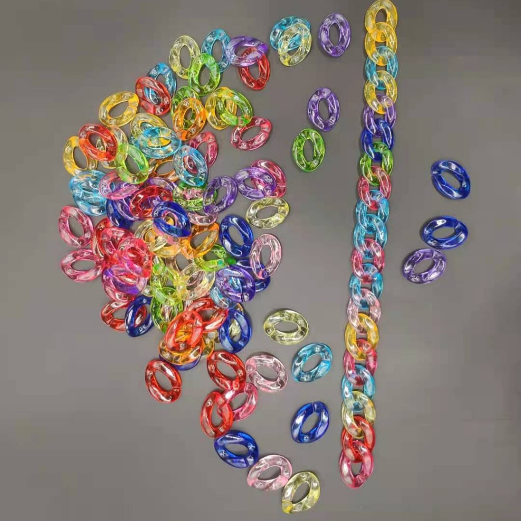 20pcs Rantai Plastik Akrilik 16x20mm Untuk Masker diy