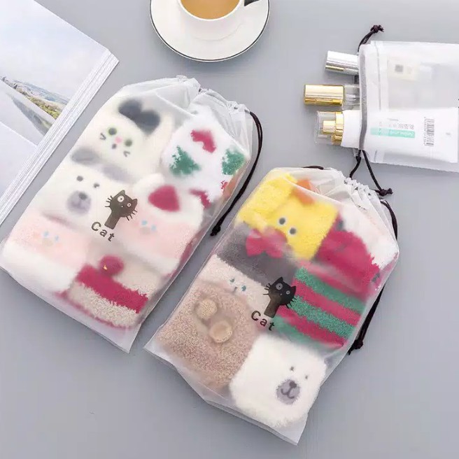

Kantong Serut Serbaguna Motif Kucing Cat Lucu Unik Murah
