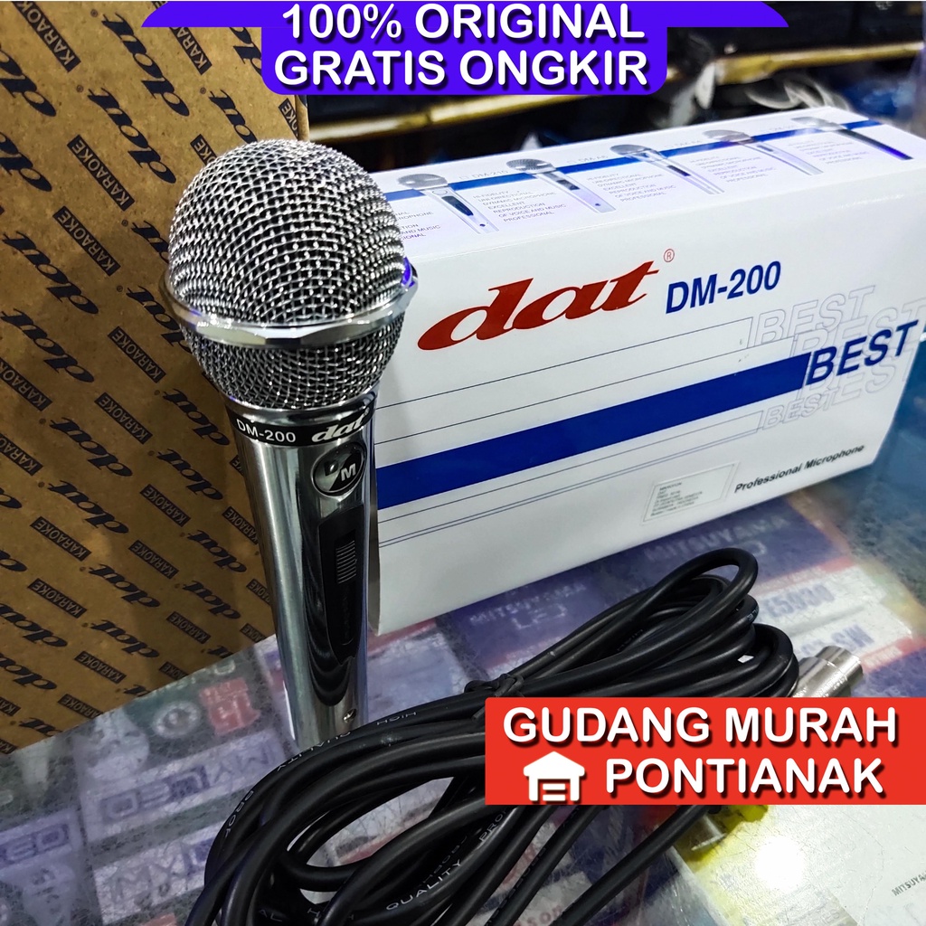 MIC MICROPHONE KABEL DAT DM200 DAT DM 200 ORIGINAL