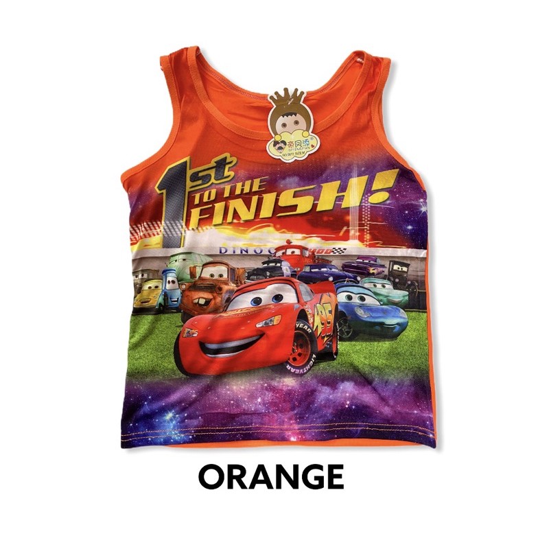 SINGLET ANAK LAKI LAKI CARS / KAOS DALAM SINGLET ANAK COWOK / KAOS OBLONG ANAK LAKI LAKI CARS