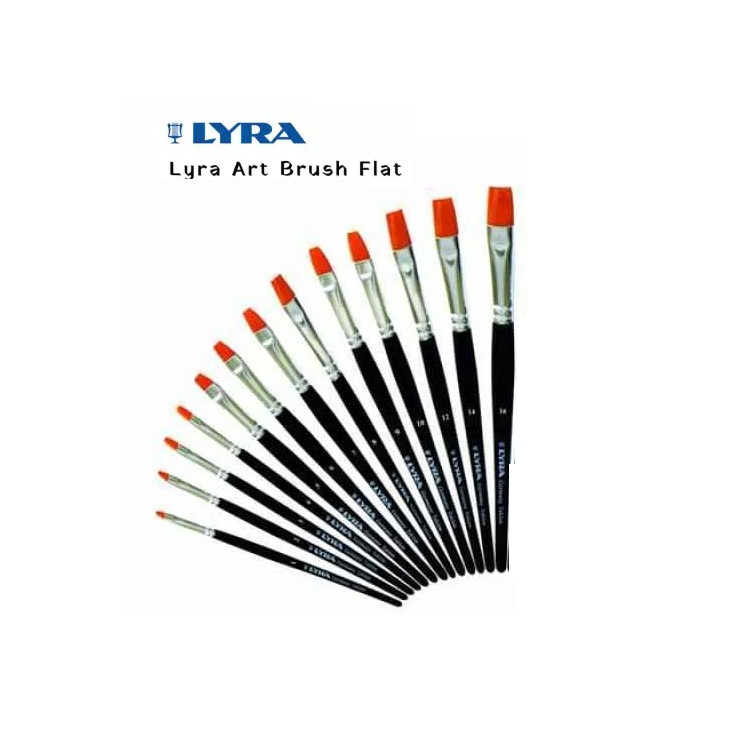 

Lyra Taklon Art Brush Flat / Kuas Lukis Lyra Flat 01-16 -satuan