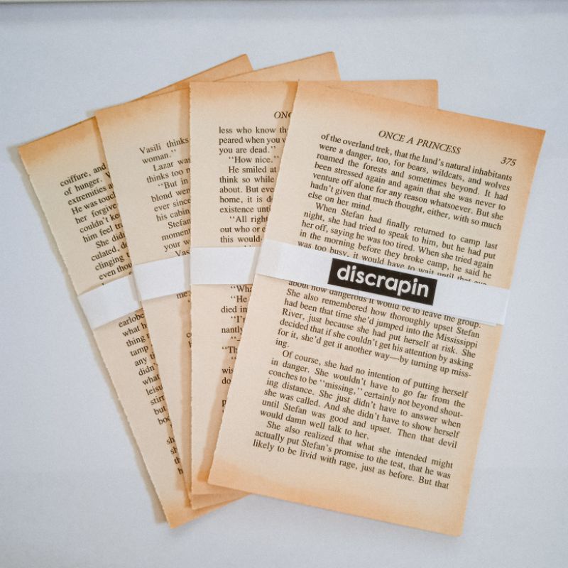 

(DSP) 5PCS KERTAS BUKU VINTAGE BAHASA INGGRIS/ VINTAGE BOOKPAPER BUNDLE