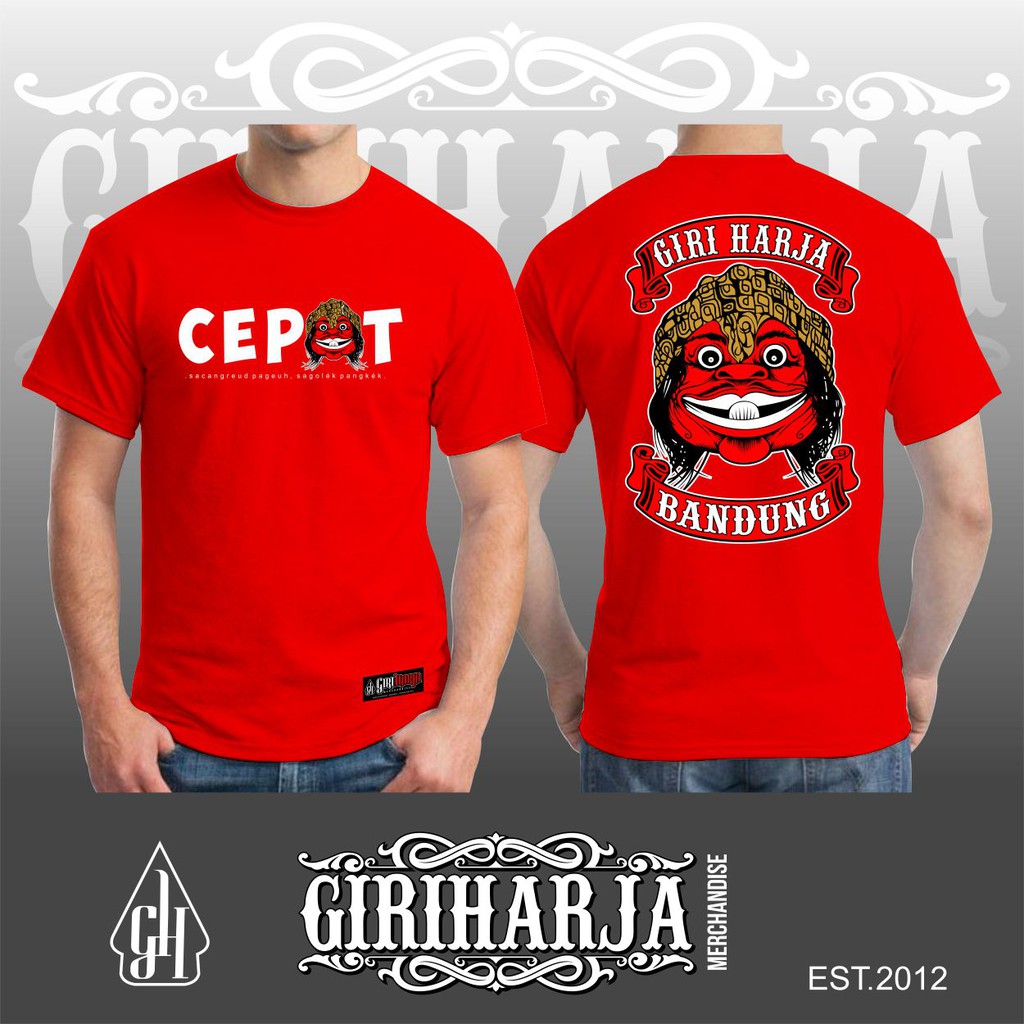 Kaos wayang golek Cepot / kaos wayang golek Giri Harja / Kaos wayang golek sunda / kaos tangan pende