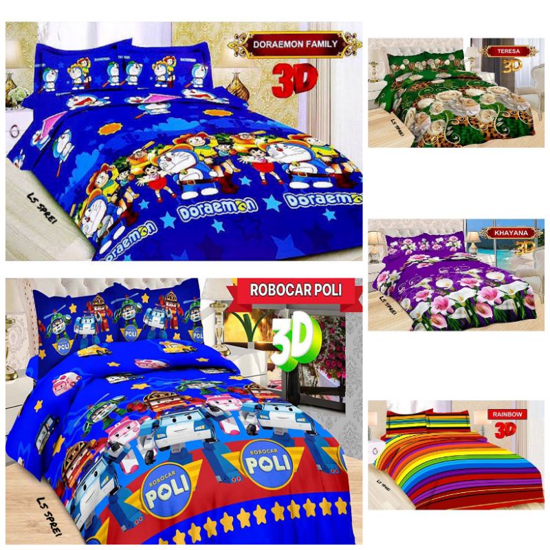 Ls sprei bonita duo sorong 120x200 cm motif Doraemon family