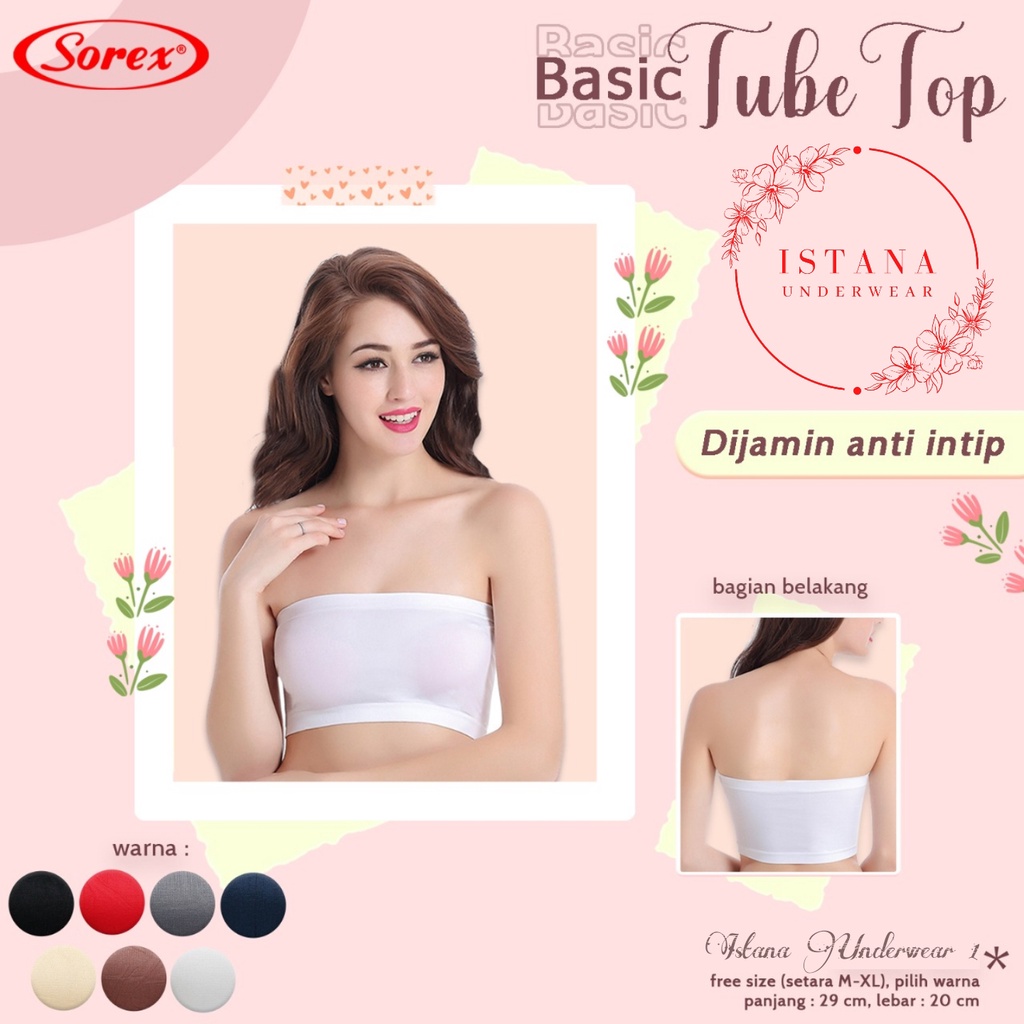 BRAlette bra kemben rajut sorex tanpa busa tube top model pendek