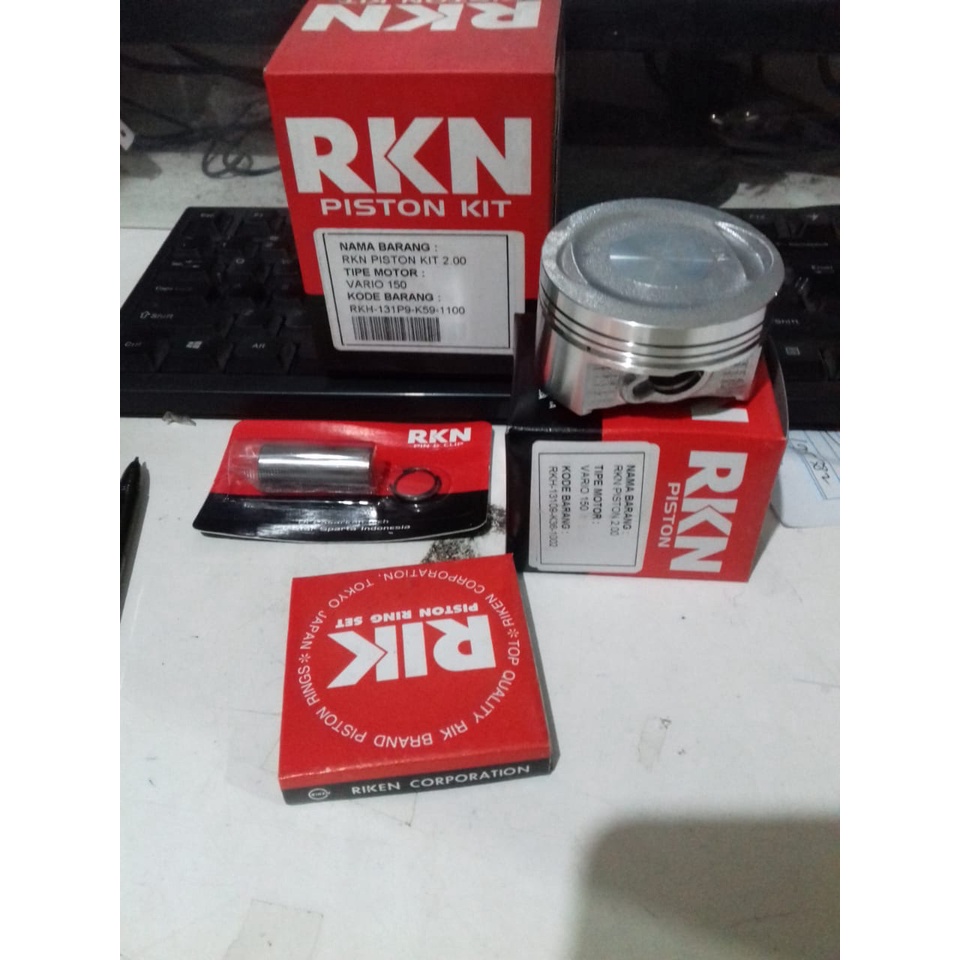 SEHER KIT PISTON KIT RING SEHER RKN HONDA VARIO 150 STD RIKEN