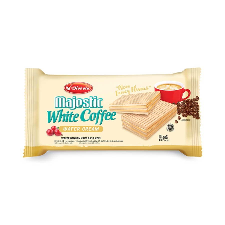 

Kokola Wafer Majestic White Coffee 70Gr 30pcs 1karton