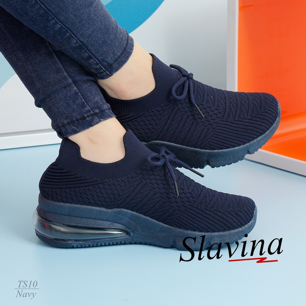 Slavina Rovella FlyKnit Wedges TS10#CL Sepatu wanita cantik dan murah