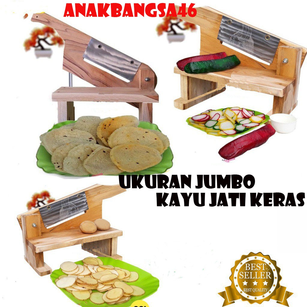 SUPER JUMBO pengiris keripik pemotong kerupuk manual serbaguna  Alat Pengiris Keripik KAYU JATI ASLI