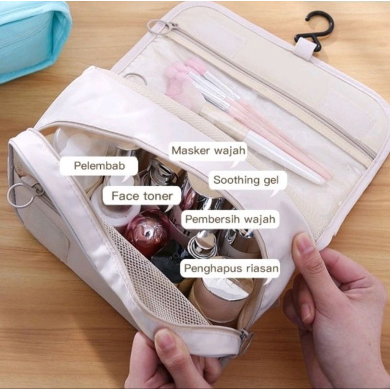 Korean Travelling Cosmetic Pouch /Travel Toiletries Pouch / Travel Bag