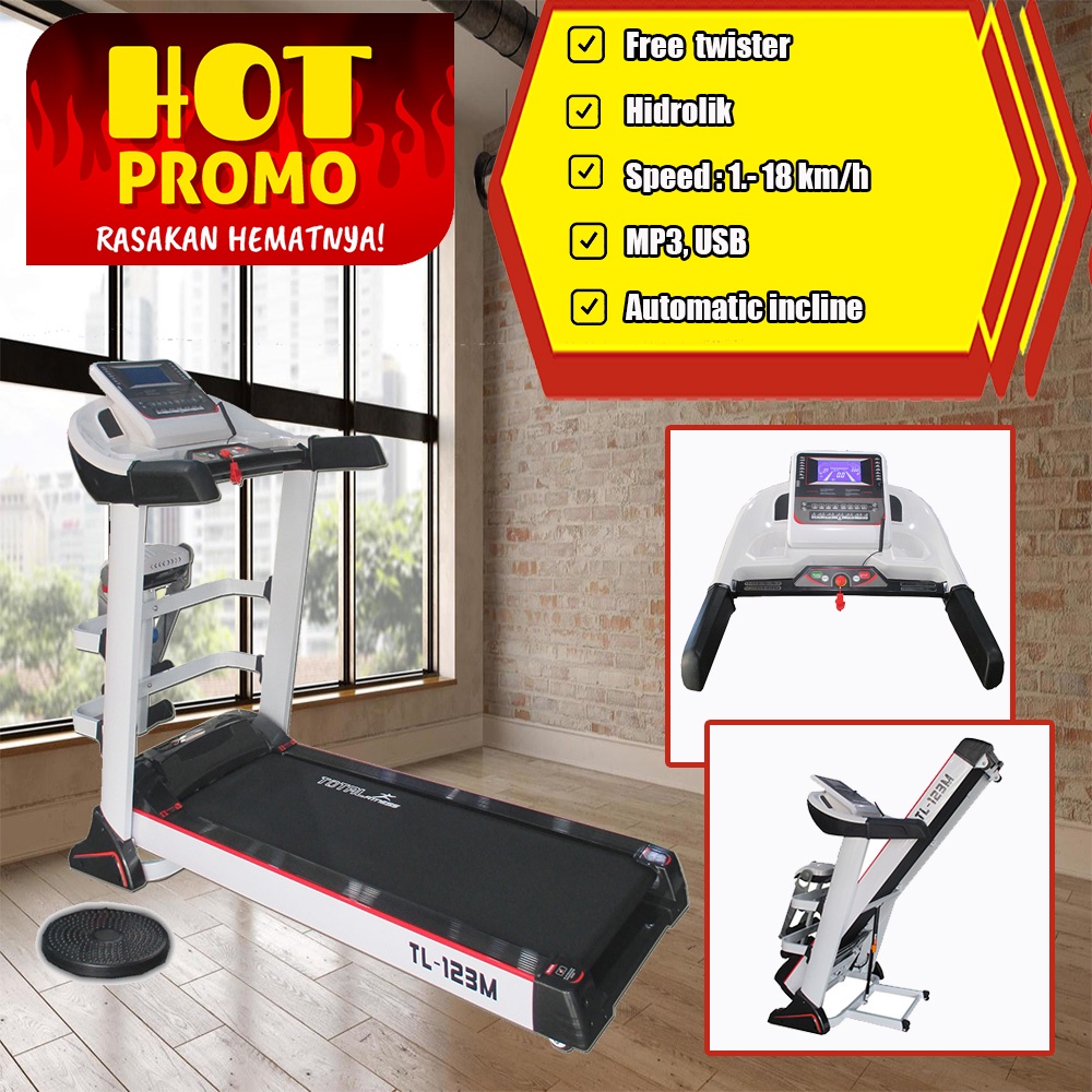 treadmill tl123 m - treadmill elektrik tl 123m - tredmill - treatmill alat olahraga - treadmill lipa