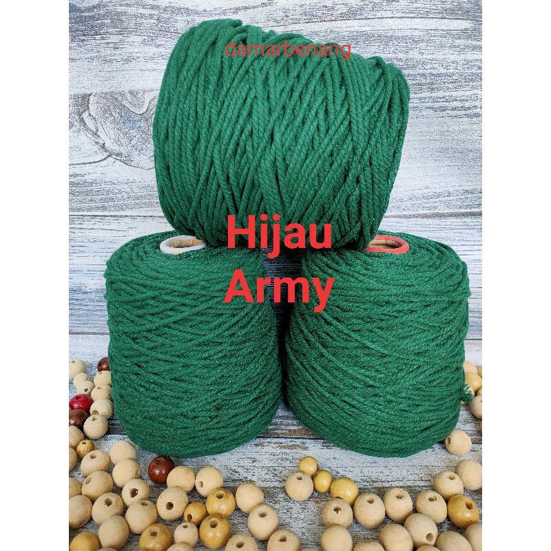 Tali katun premium Hijau Army