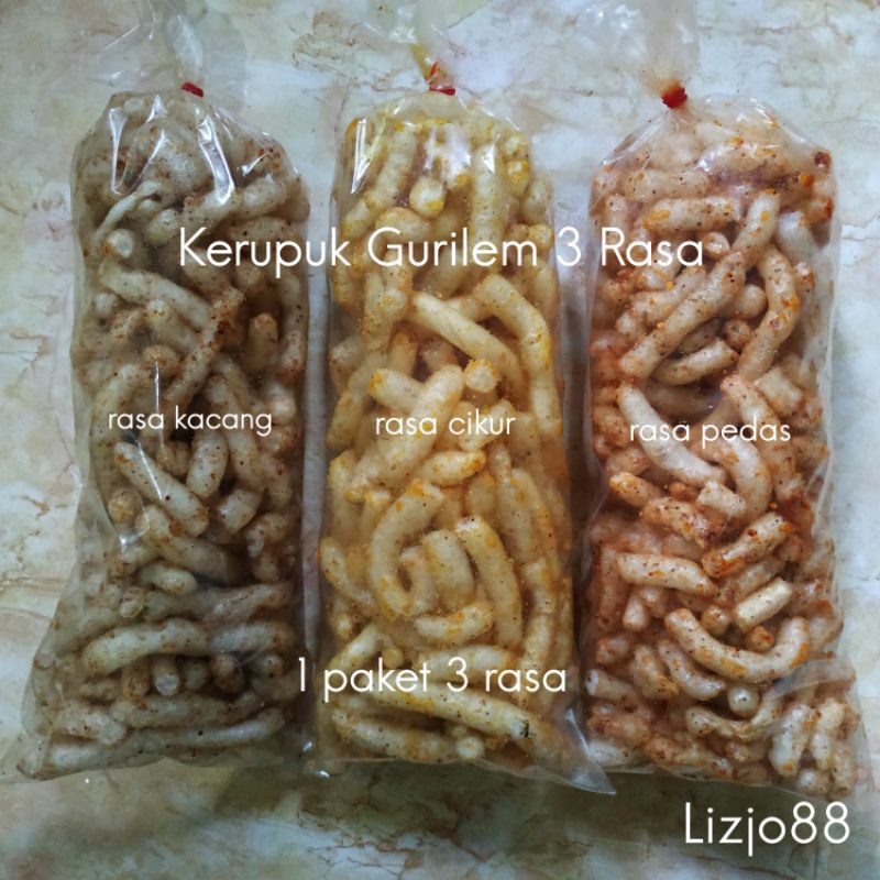 

Kerupuk Gurilem 3 Rasa/ Bisa COD
