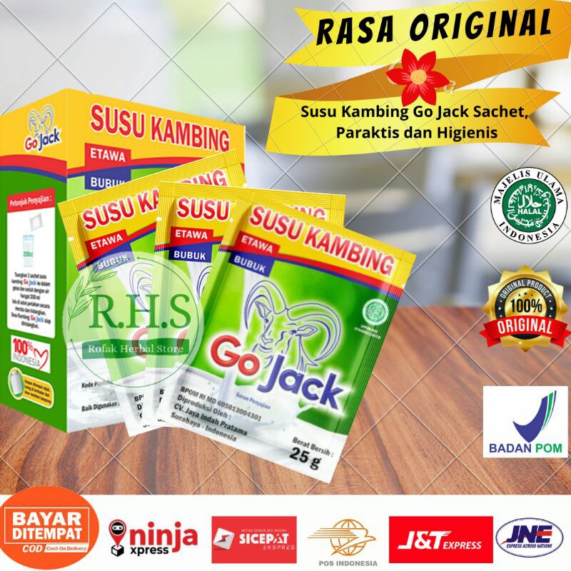 

Go Jack Susu Kambing Domba Etawa 25g Minuman Bubuk Murni Asli Sachet Goats Milk