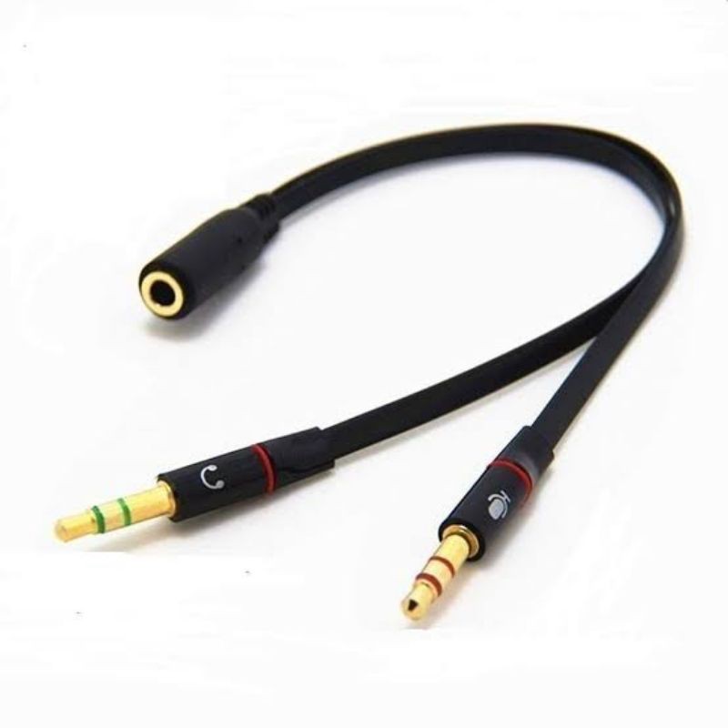 Audio Mic Splitter Adapter Headset jack 3.5mm 1 Female to 2 Male