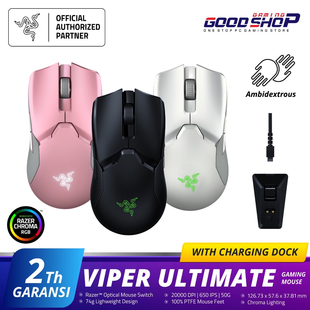 Razer Viper Ultimate - Wireless Ultralight Gaming Mouse