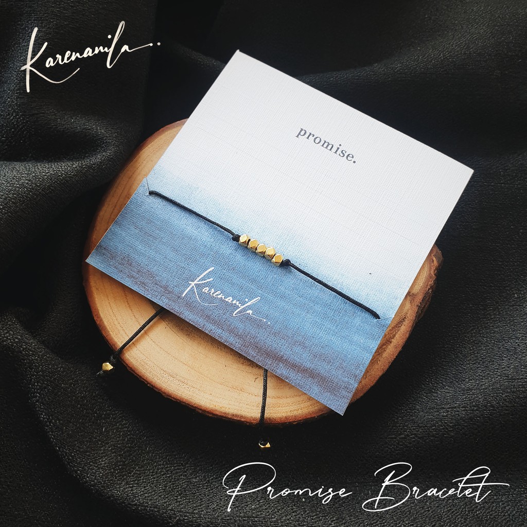 PROMISE BRACELET Gelang  Simple Minimalis Gold Shopee  