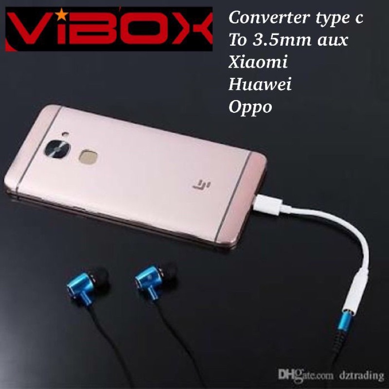 CONVERTER TYPE C TO 3.5MM KABEL AUX XIAOMI SUPPORTED PHONE