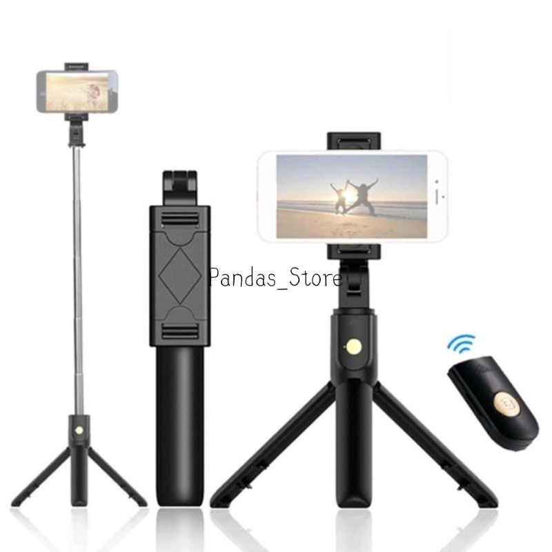 Tongsis Selfie Q07 Selfie Stick Non LED + Tripod Phonestand Premium