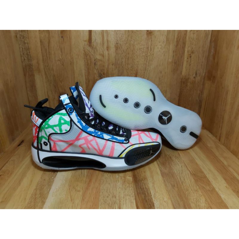 sepatu basket air jordan 34 high Zion williamson purple