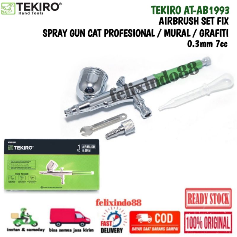 TEKIRO AIRBRUSH KIT 0.3 mm AT-AB1993 / AIR BRUSH SPRAY GUN ART ALAT GRAFITI GRAFFITI GRAFITY ORIGINA