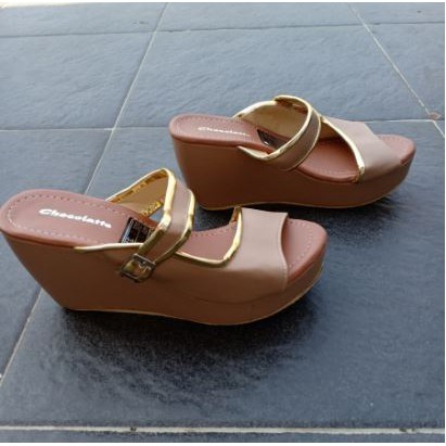 sandal wedges wanita