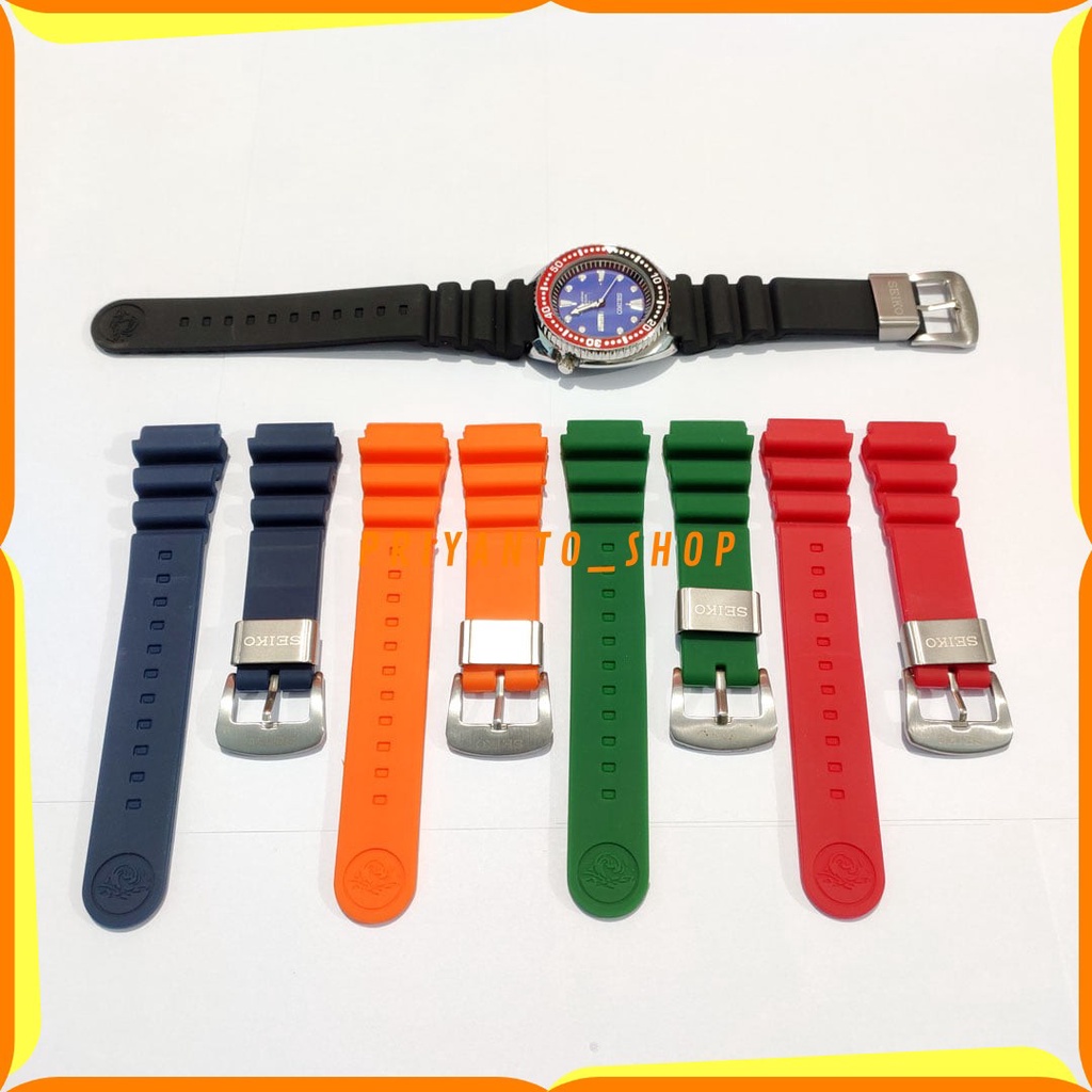 Tali jam tangan Silicone Rubber seiko Diver strap 22mm seiko prospex  premium