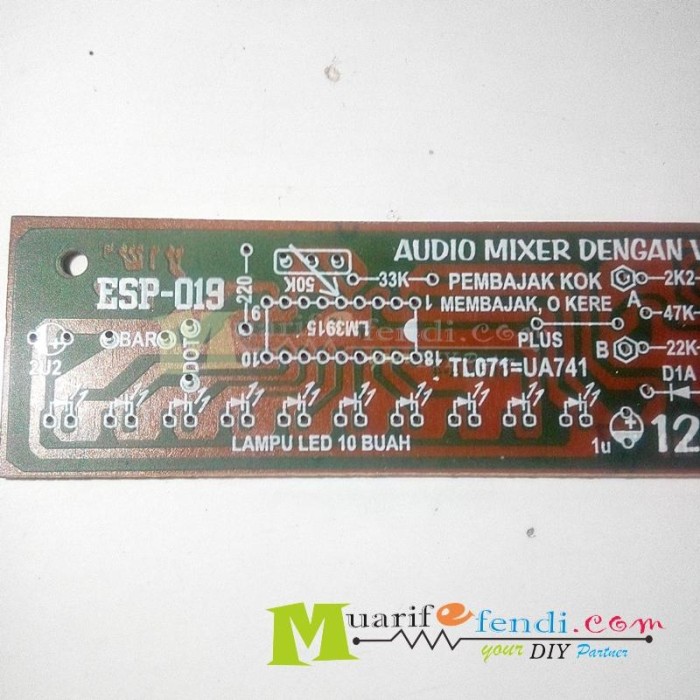 TERBARU PCB AUDIO MIXER DENGAN VU 3915 TERLARIS