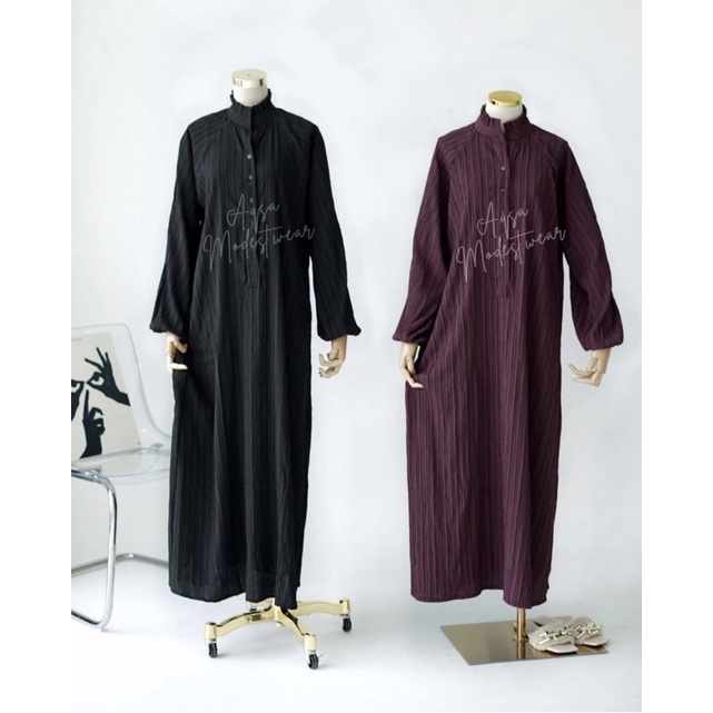 Lady abaya aqsa black S nwt(bukan aljenna bukan elmadina)
