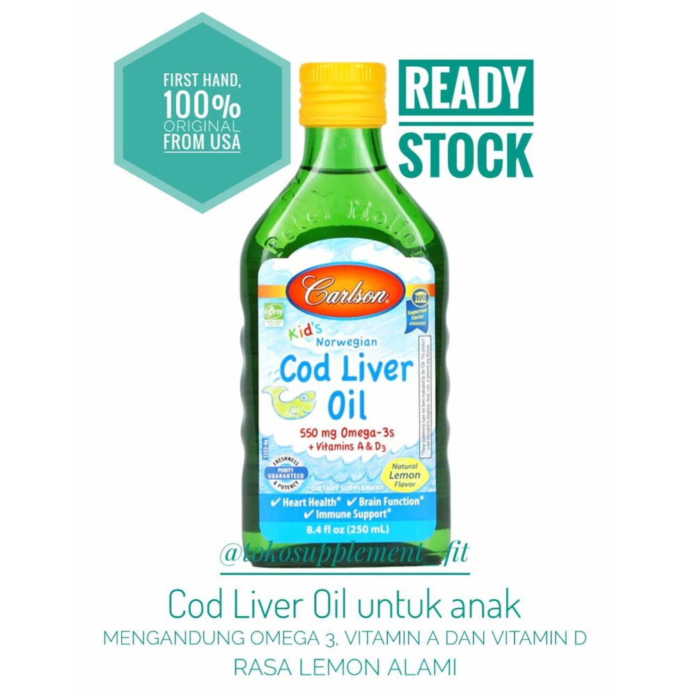 Carlson Kids Norwegian Cod Liver Oil 250 mL