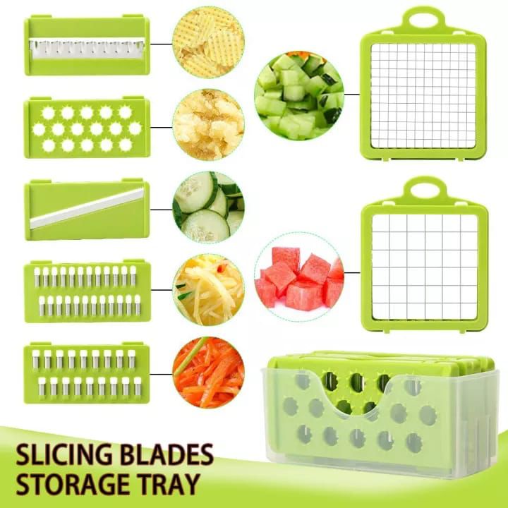 VEGETABLE CHOPPER 11- IN 1 Alat Pemotong Dan Pemarut Buah/sayur Mlultifungsi (HOKKY)