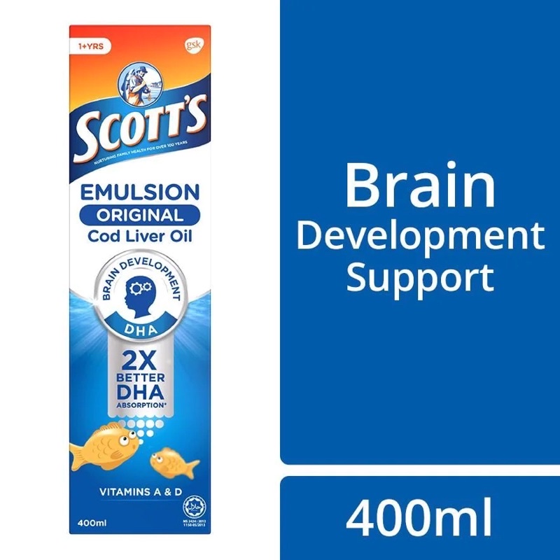 PAKET SCOTT'S EMULSION ORANGE + ORIGINAL DHA EPA