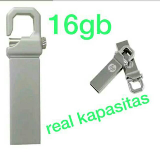 Flashdisk besi polos 16gb real kapasitas  / usb metal polos 16gb