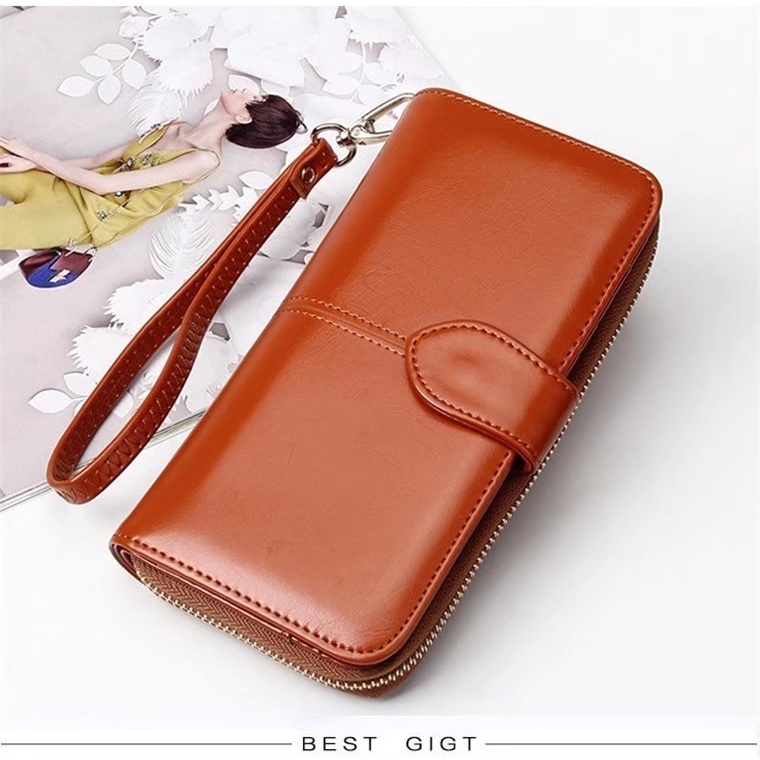 Dompet Panjang Wanita terbaru 2021 / Dompet lipat fashion Perempuan Dompet Polos Arrow Panjang Leopard