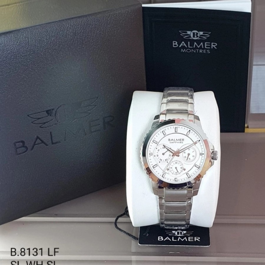 Jam Tangan Analog Wanita Balmer B8131 Chrono Rantai Silver Original