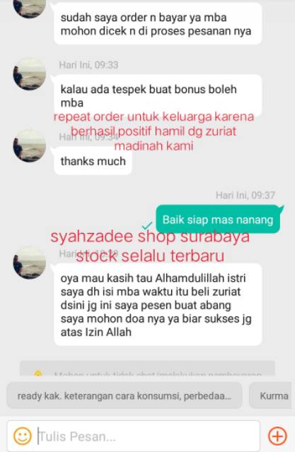 TERMURAH Buah Zuriat ORIGINAL single promil / buah doum / adam hawa program hamil