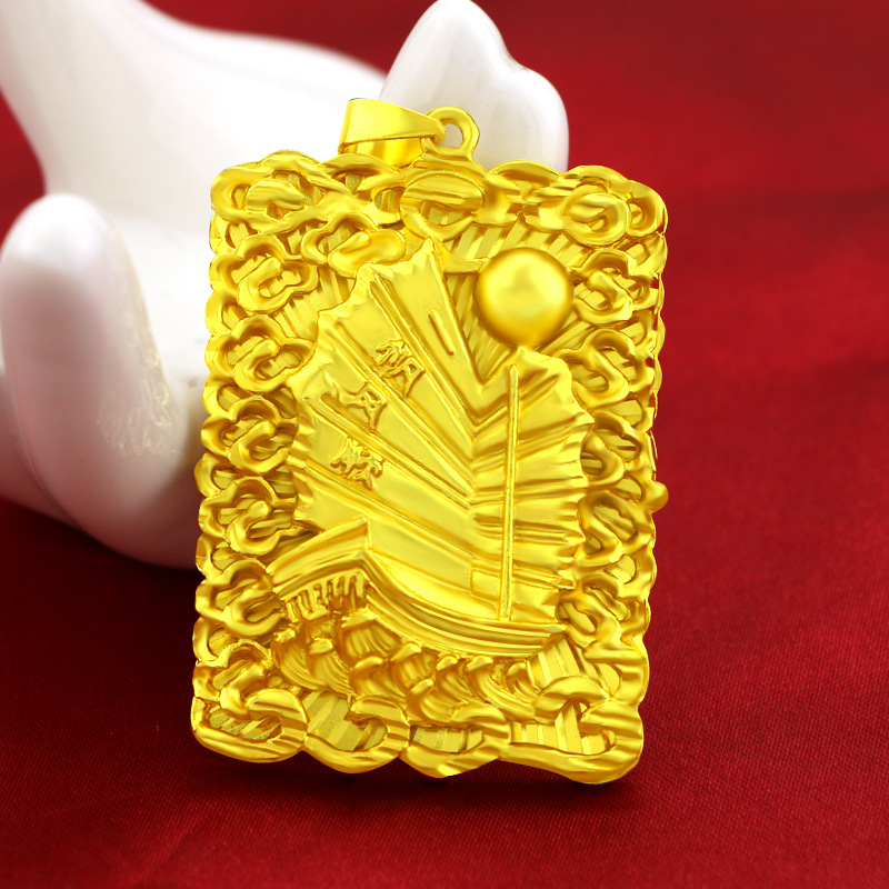 Kalung Emas Asli Kadar 375 Dengan Liontin Tag Gambar Harimau Untuk Pria
