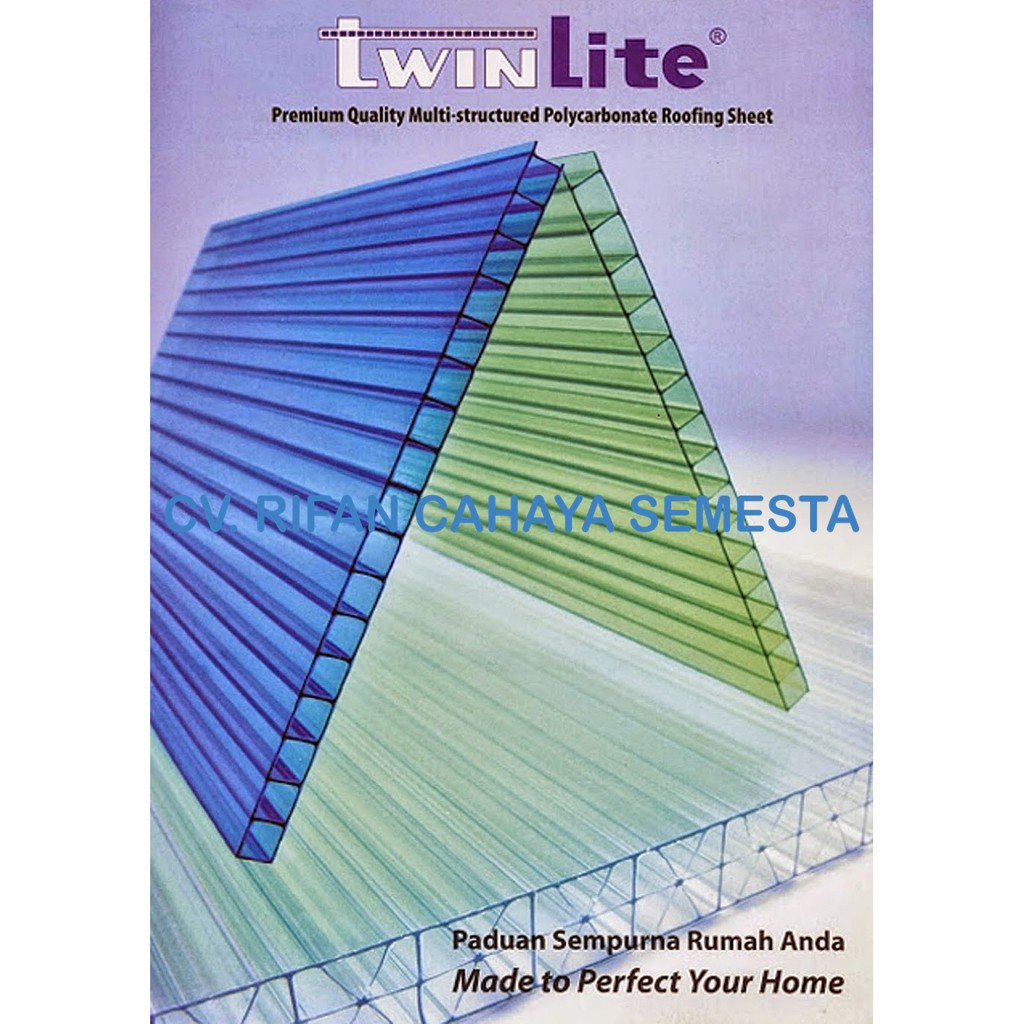  Atap  Polycarbonate Twin Wall  Twinlite 5mm Shopee 