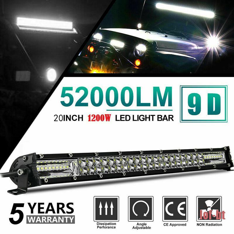 [lof-auto] 20inch 1200W Led Light Bar Dual Row Spot Flood Combo Work UTE Truck SUV ATV 22''