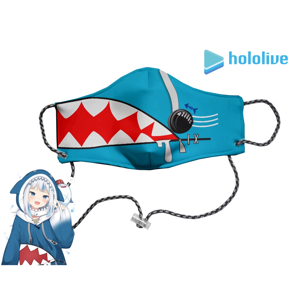 MASKER KAIN N95 2PLY HOLOLIVE GAWR GURA