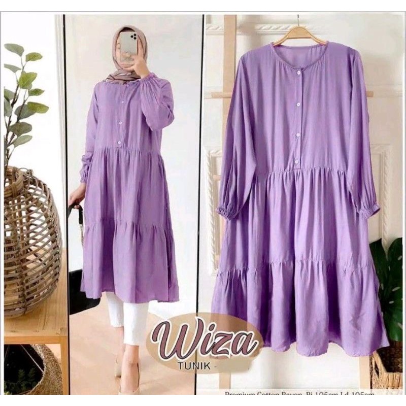 [BISA COD] BAJU TUNIK MODEL SUSUN KODE WIZA TUNIC TUNIK RAYON