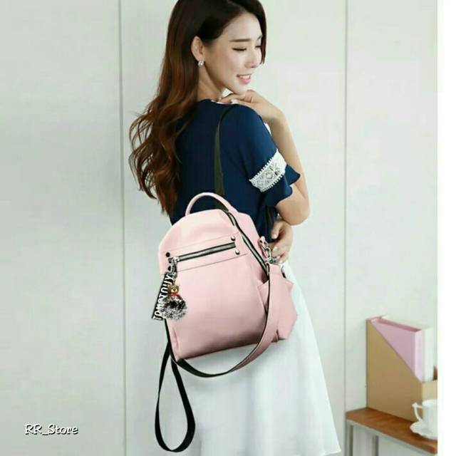 (BISA COD)Multifungsi selempang tas Ransel Backpack WANITA IMPORT FASHION BATAM